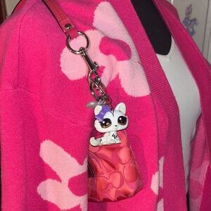 Littlest Pet Shop Keychain – Series 4 Gen 7 Puppy with Bow